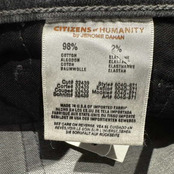 CITIZENS oF HUMANITY Men's SID Classic Straight Leg Jeans Gray Wash NWT - Picture 2 of 8